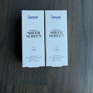 $48 Supergoop! Sheer Sunscreen Set, SPF 30 NEW